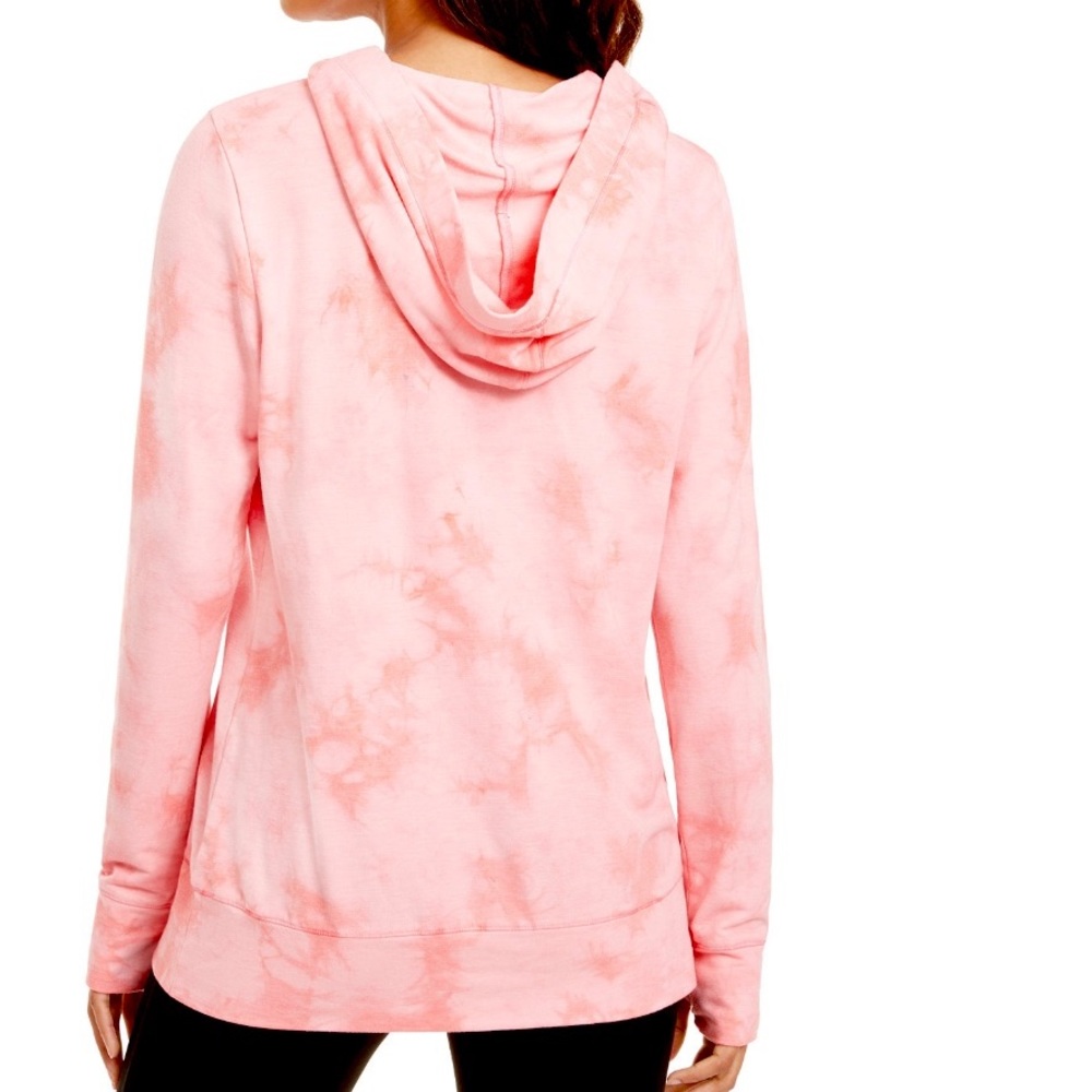 Ideology woman’s Tie Dyed Lace Up Hoodie Pink - Picture 4 of 10